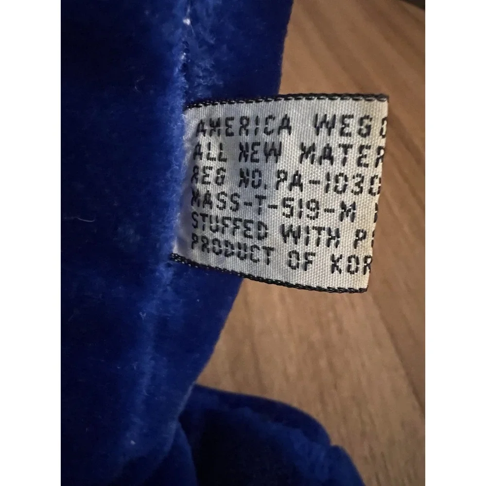 Gerber Precious Plush Blue Dinosaur Brontosaurus America‎ Wesco Inc Vintage 1982
